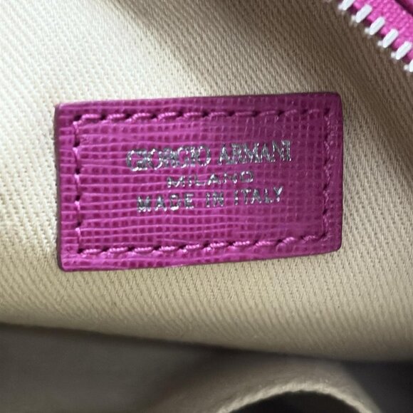 Auth GIORGIOARMANI - Pink Leather Pouch - Picture 7 of 7